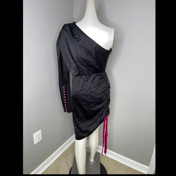 RETROFETE Neva One-Shoulder Cocktail Dress for Events & Parties!  NWOT / Size S - Picture 7 of 11